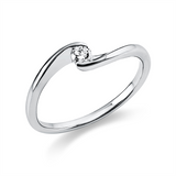 Solitär Verlobungsring mit 0,10 ct Brillant