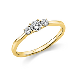 Verlobungsring mit drei Brillanten und 0,34 ct
