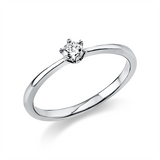 Solitär-Verlobungsring 0,15 ct – 750 Weißgold