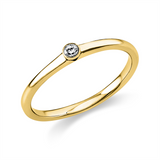 Zargen-Verlobungsring 0,05 ct – 750 Gelbgold
