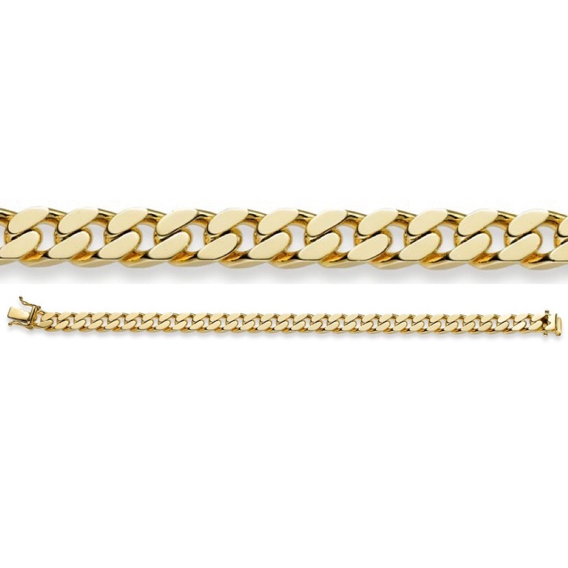 Cuban Link Panzerarmband (4-seitig diamantiert)